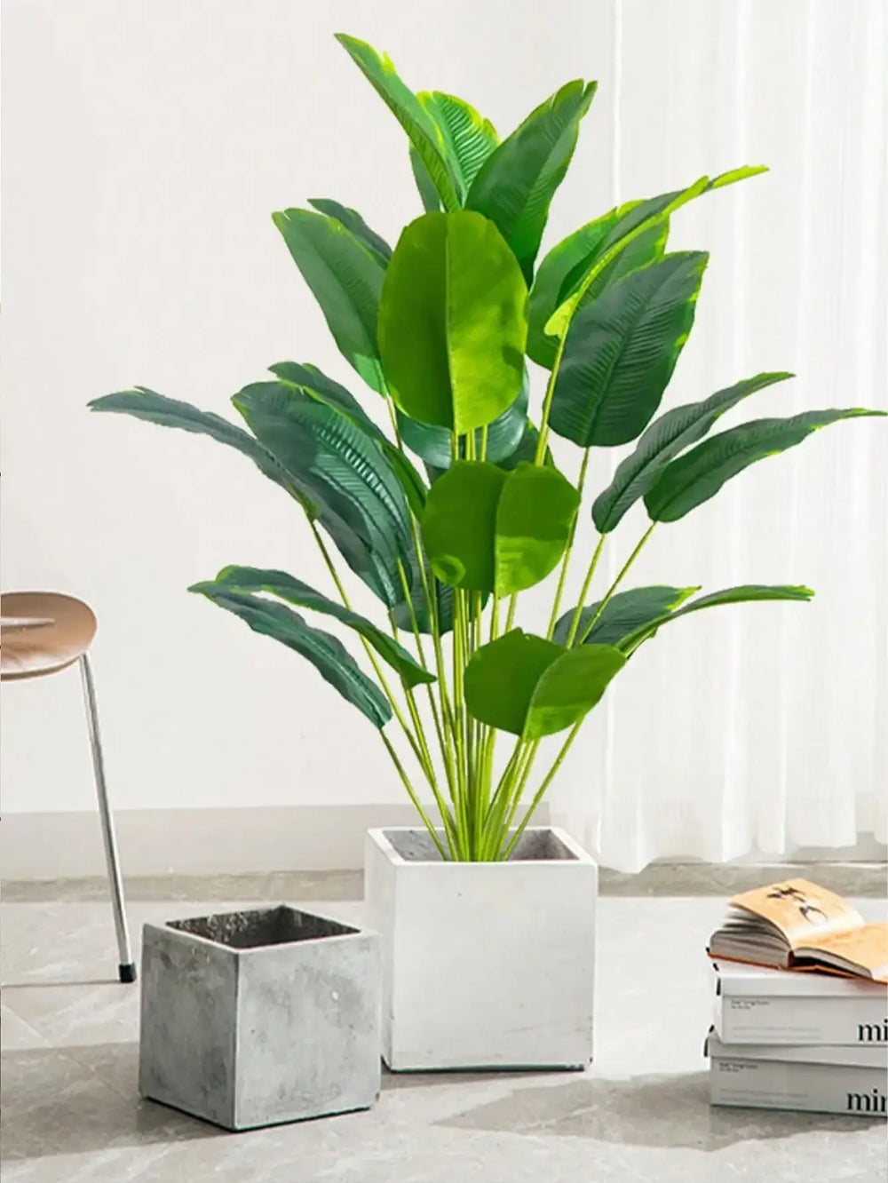 1Pc Artificial Plants Large Tropical Palm Tree Fake Banana Plants Leaves Real Touch Plastic Monstera Plant for Home Garden Decor