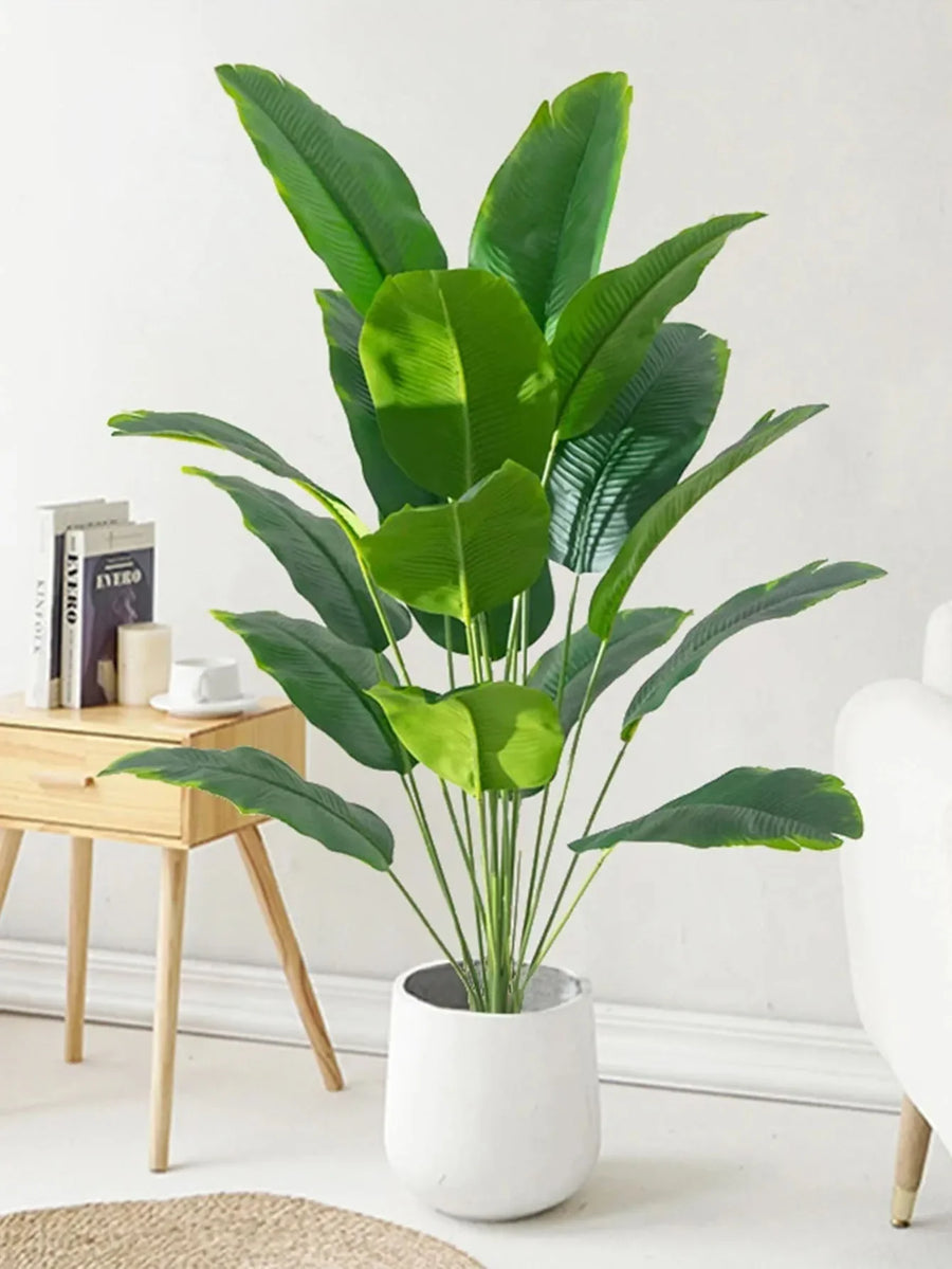 1Pc Artificial Plants Large Tropical Palm Tree Fake Banana Plants Leaves Real Touch Plastic Monstera Plant for Home Garden Decor